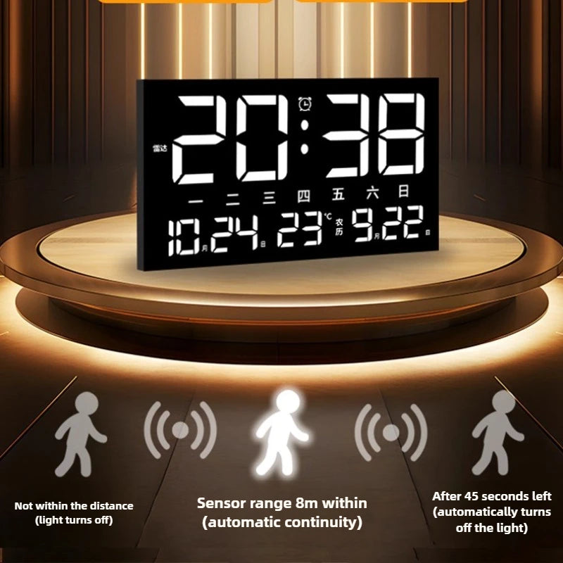 Household Perpetual Calendar Electronic Wall Clock Led Silent Luminous Calendar Smart Alarm Clock Table Clock Oasis Select