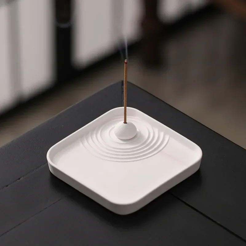 New Chinese Gypsum Incense Wire Incense Burner Accessories Zen White Creative Incense Burner Decoration Oasis Select
