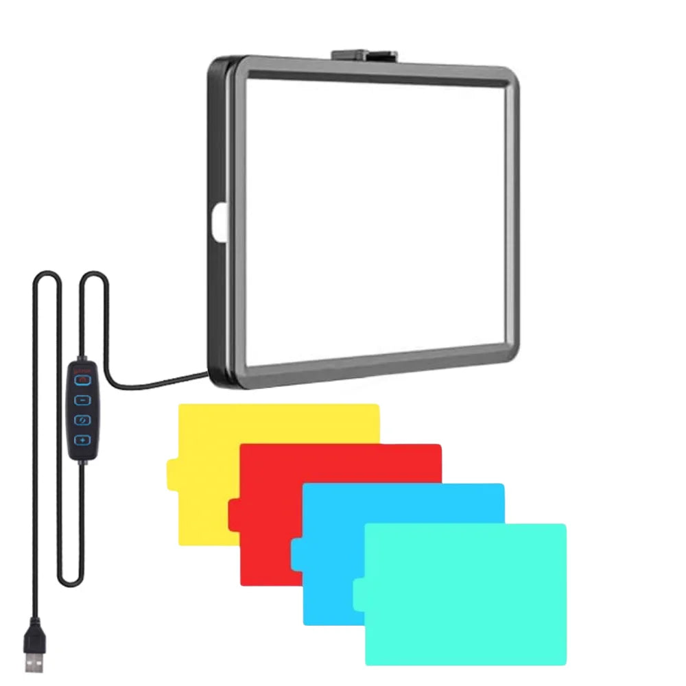 VeFly 8" LED Fill Light with RGB Filters for Live Streaming