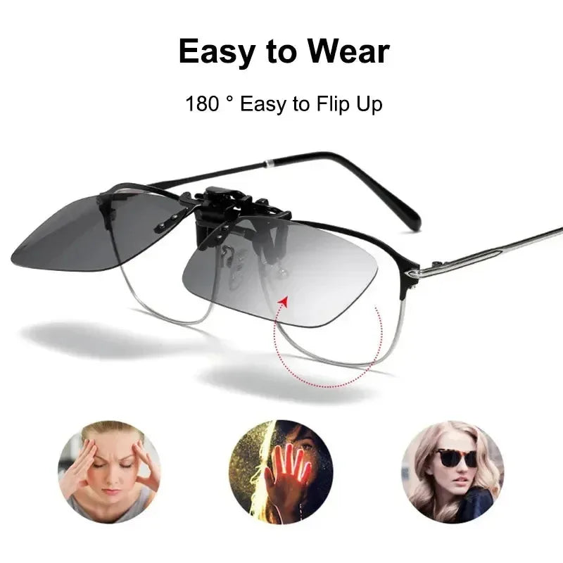 1/2/3PCS Polarized Sunglasses Clip For Driving Night Vision Glasses UV400 Outdoor Sunshade High Definition Sunglasses Clip Oasis Select