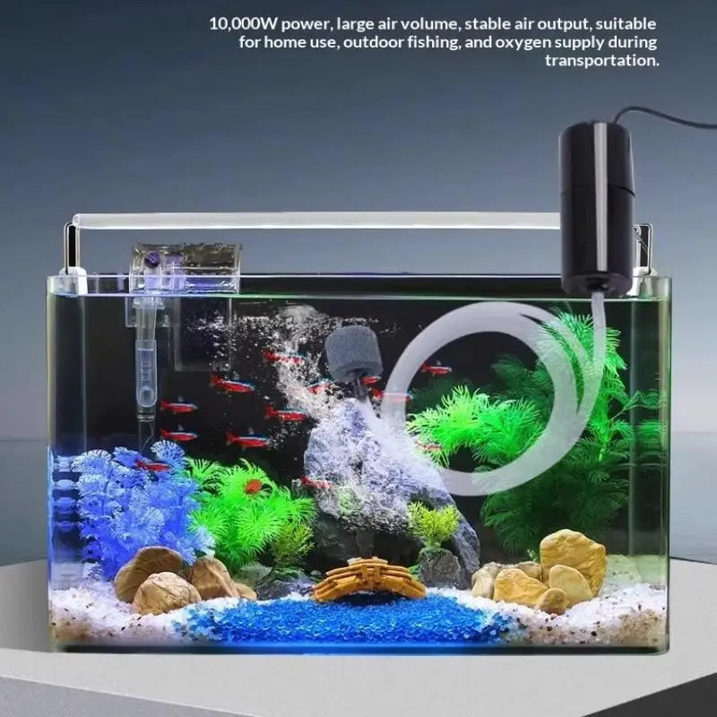 Mini USB Aquarium Air Pump – Silent Portable Fish Tank Oxygenator