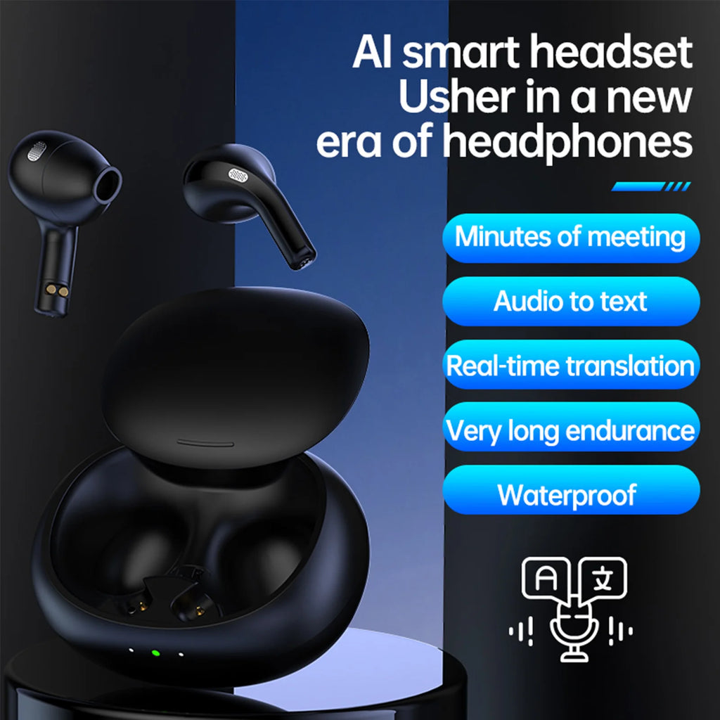 Wireless Translation Earbuds Real Time AI Translator Earbuds for 2 System Smart Phone One Click Recording Noise Cancelling Oasis Select