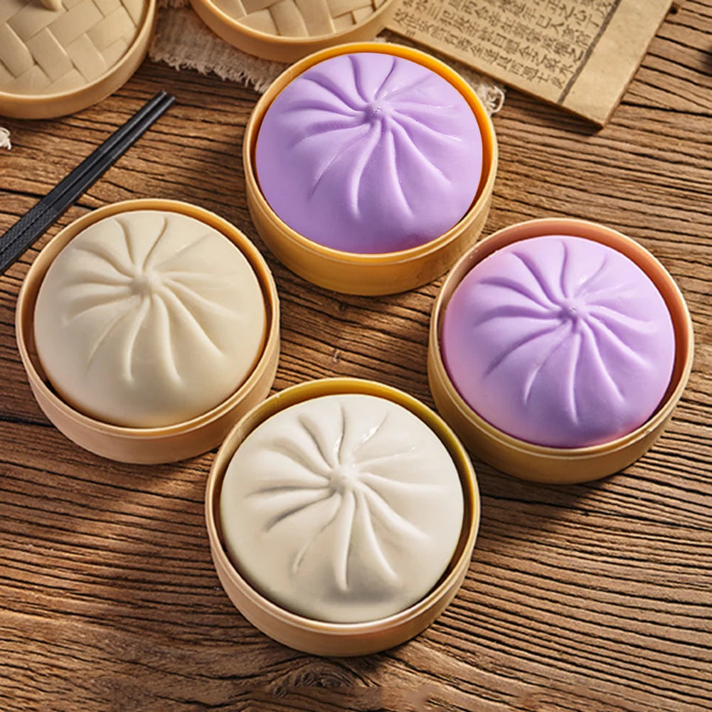 Steamed Bao Bun Squishy Slow-Rise Squeeze Toy | Fidget Fun