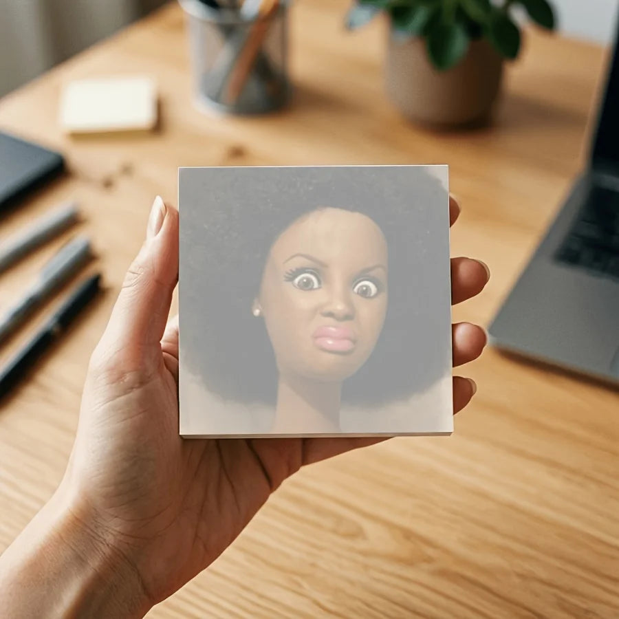 50/150Sheets Paper Curly Hair Character Notepad, Humorous Angry Face Memo Notebook for School Study Plan, Office Reminder Oasis Select