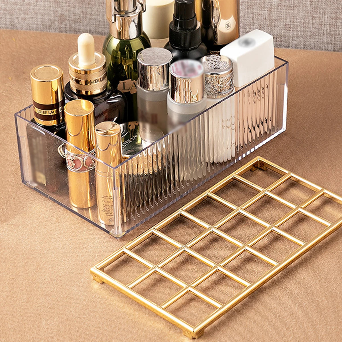 Detachable Desktop Lipstick Transparent Multi Cell Cosmetic Shelf Oasis Select