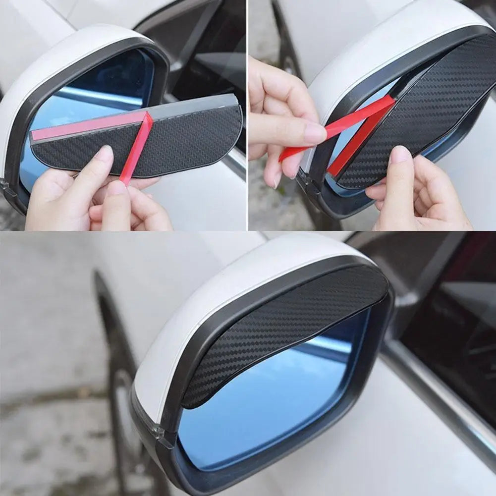 2-Pack Rearview Mirror Rain Guards – Universal Anti-Glare