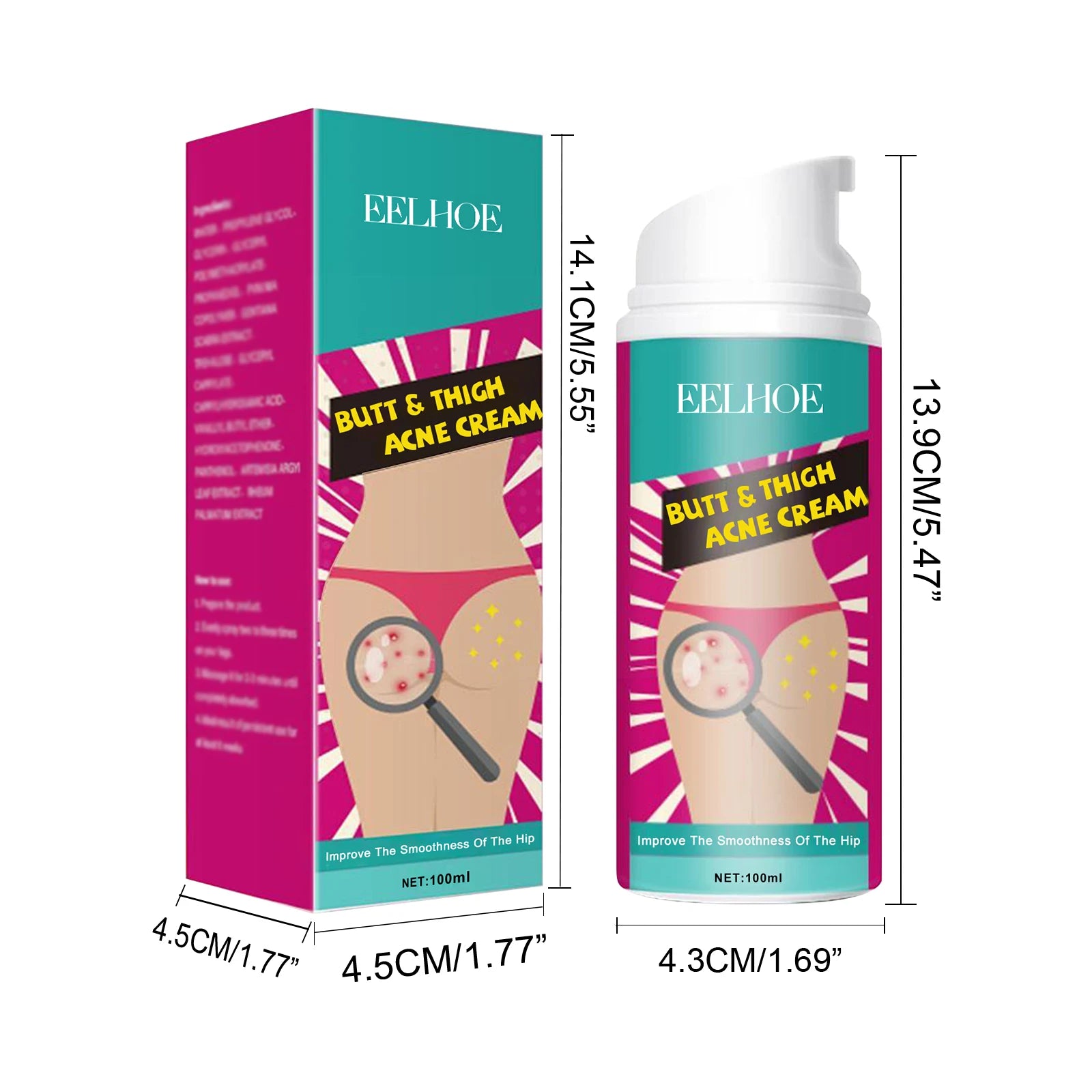 Butt Thigh Acne Cream Remove Pimples Moisturizing Clarifying Brightening Smoothing Skin Care Thigh Acne Removal Cream Oasis Select