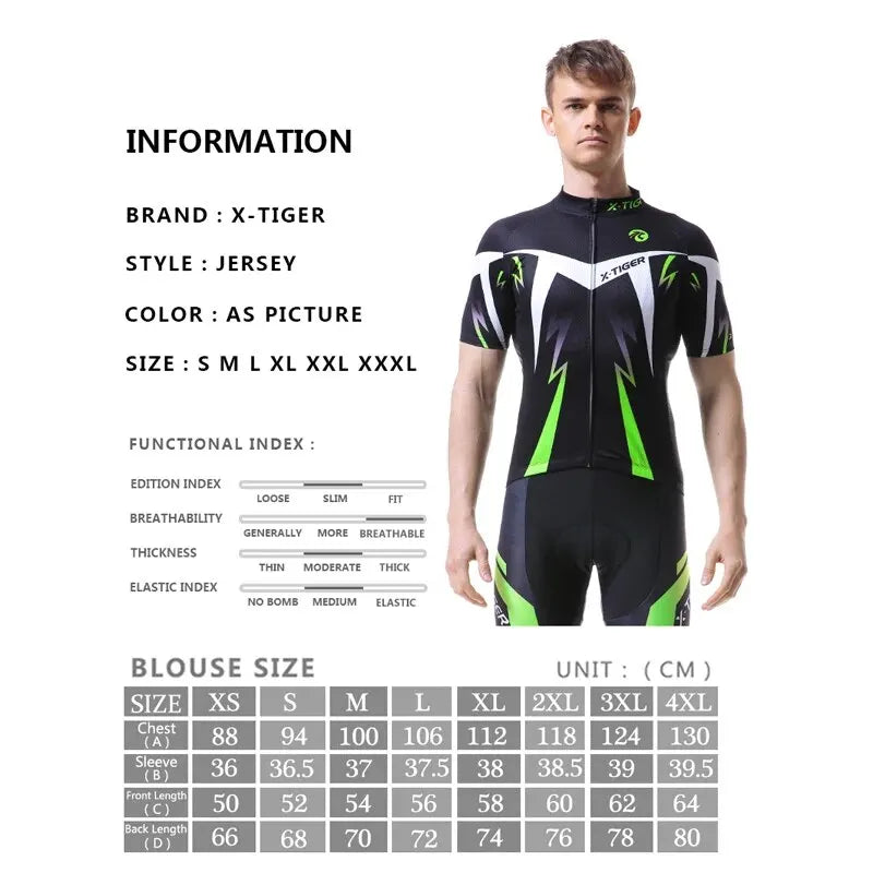 X-Tiger Pro Cycling Jerseys Ropa Ciclismo Mountain Bike Clothing Quick-dry Men's Racing Bicycle Clothes MTB Sportswear Oasis Select