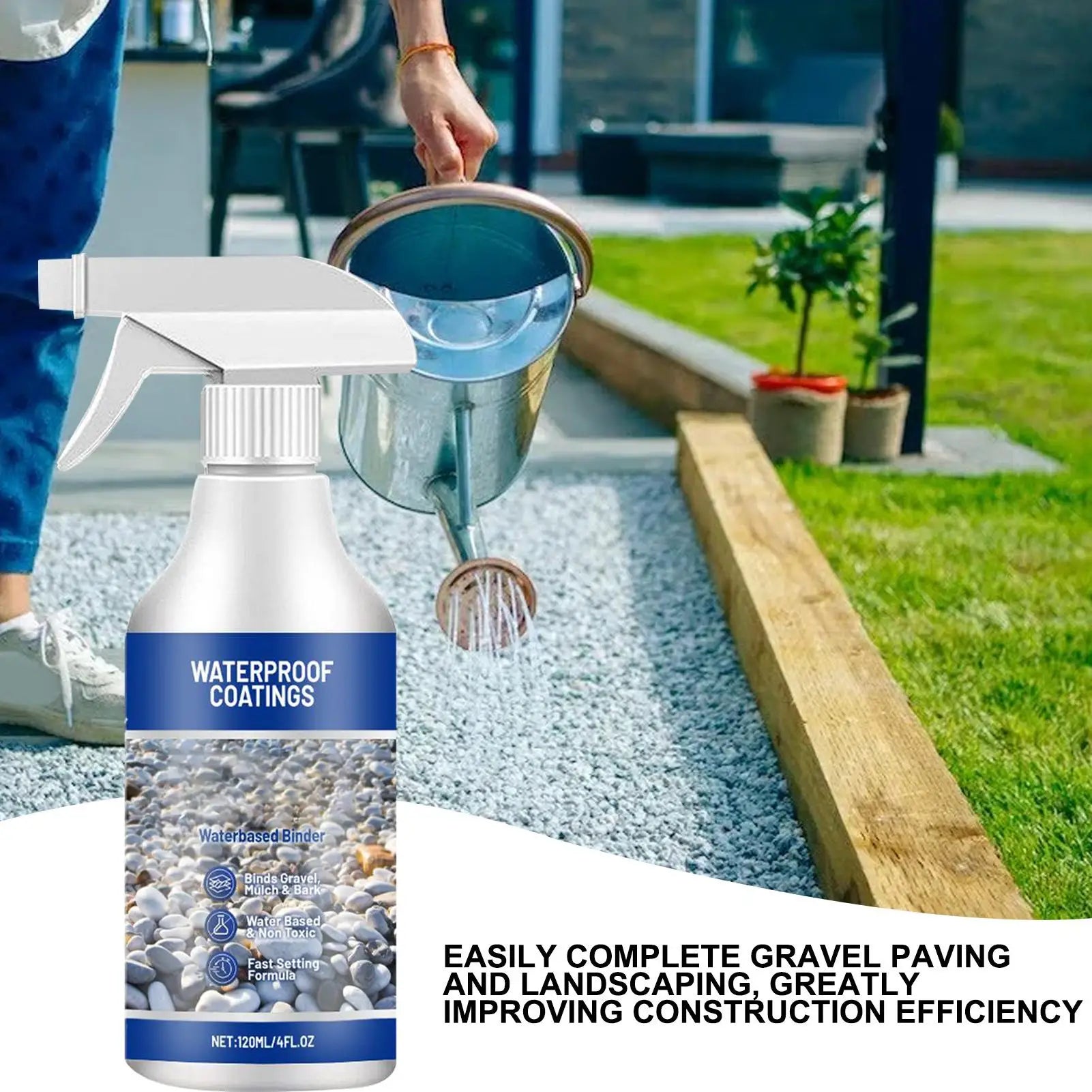 Mulch Glues For Landscaping 120ml Fast-Dry Weather-Resistant Strong Gravel Binder For Garden Pea Gravel For Yard Driveway Patio Oasis Select