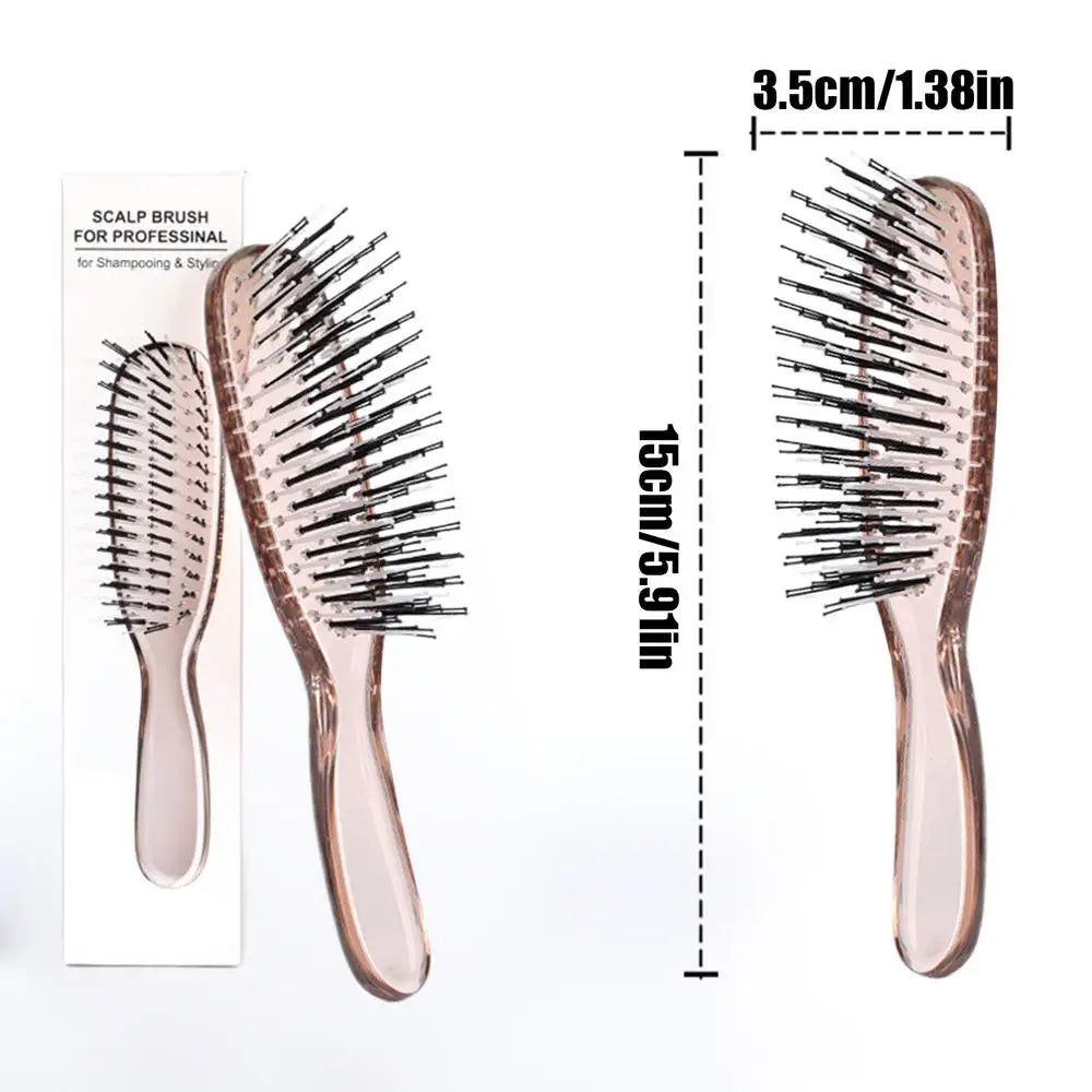 1pcs Head Massager Scalp Brush Hair Massager Shampoo Brush Wet Plastic Detangling Brush Hair Cleaning Comb 3 Colors Oasis Select Coffee CN