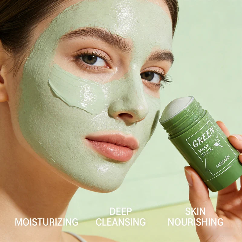 Green Tea & Eggplant Mud Mask Stick – Deep Clean & Moisturize Facial Mud Mask Oasis Select
