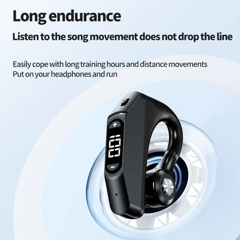 Bluetooth Business Earphones Talk/Music Time 20/30 Hours LED Digital Display With MlC Noice Cancelling Wireless Headset Oasis Select