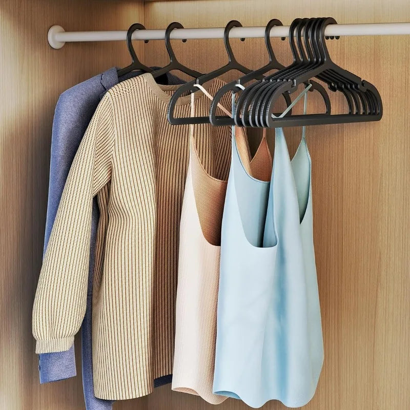20pcs Clothes Hangers Non Slip, Heavy Duty Plastic Coat Hangers Space Saving, Strong Hangers for Hanging Dry Wet Clothes Rack Oasis Select