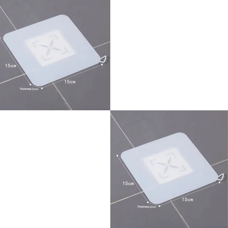 1/2pcs Silicone Floor Drain Deodorant Cover Bathroom Deodorant Insect-proof Seal Household Sewer Pipe Sink Anti-smell Floor Cove Oasis Select 2pcs White 14.7X14.7
