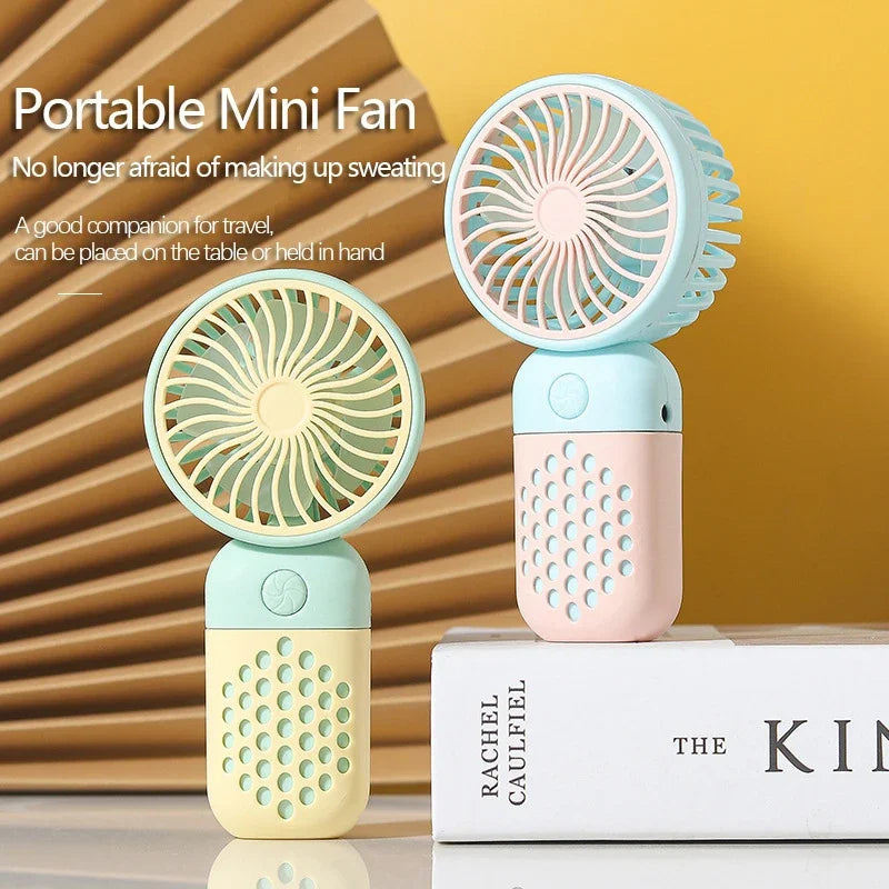Handheld Mini Fan USB Rechargeable Portable Mute Small Electric Fan Student Dormitory Outdoor Travel Cooling Fan Oasis Select