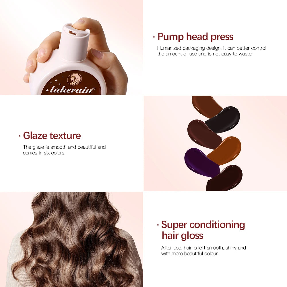 Hair Glaze Super Gloss Color Conditioning Gloss Rinse Out Semi-Permanent Hair Gloss that Enhances Color Nourish and repair Easy Oasis Select