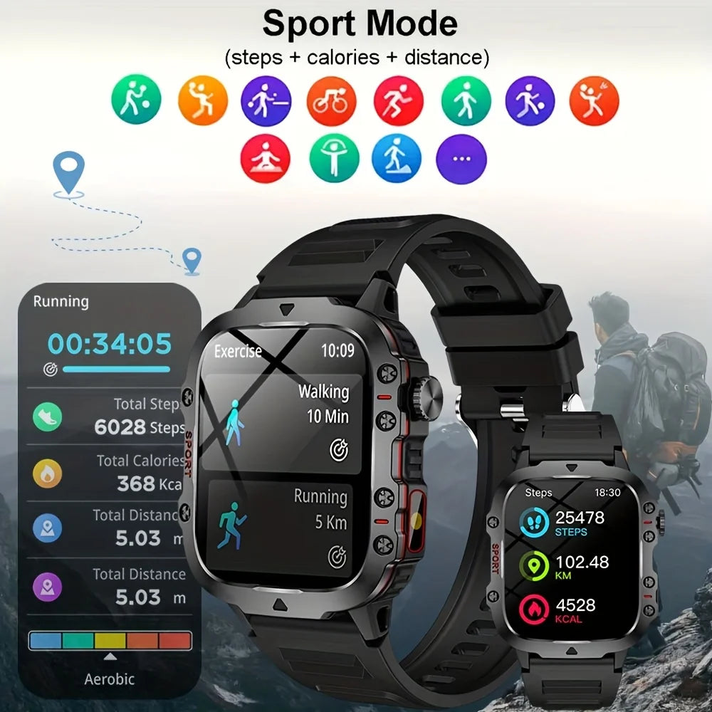 ERUN Smartwatch 1.81" Touchscreen | Alexa, Calls & Sleep Tracker