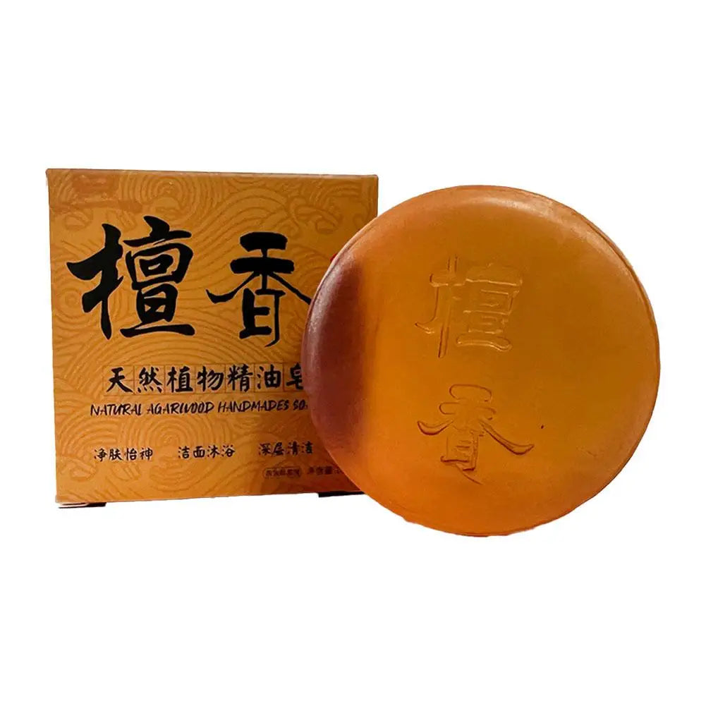 100g Agarwood Essential Oil Soap, Natural Agarwood /Sandalwood Soap Moisturizing Cleansing Bath Soap, Refreshing And Oil Control Oasis Select sandalwood