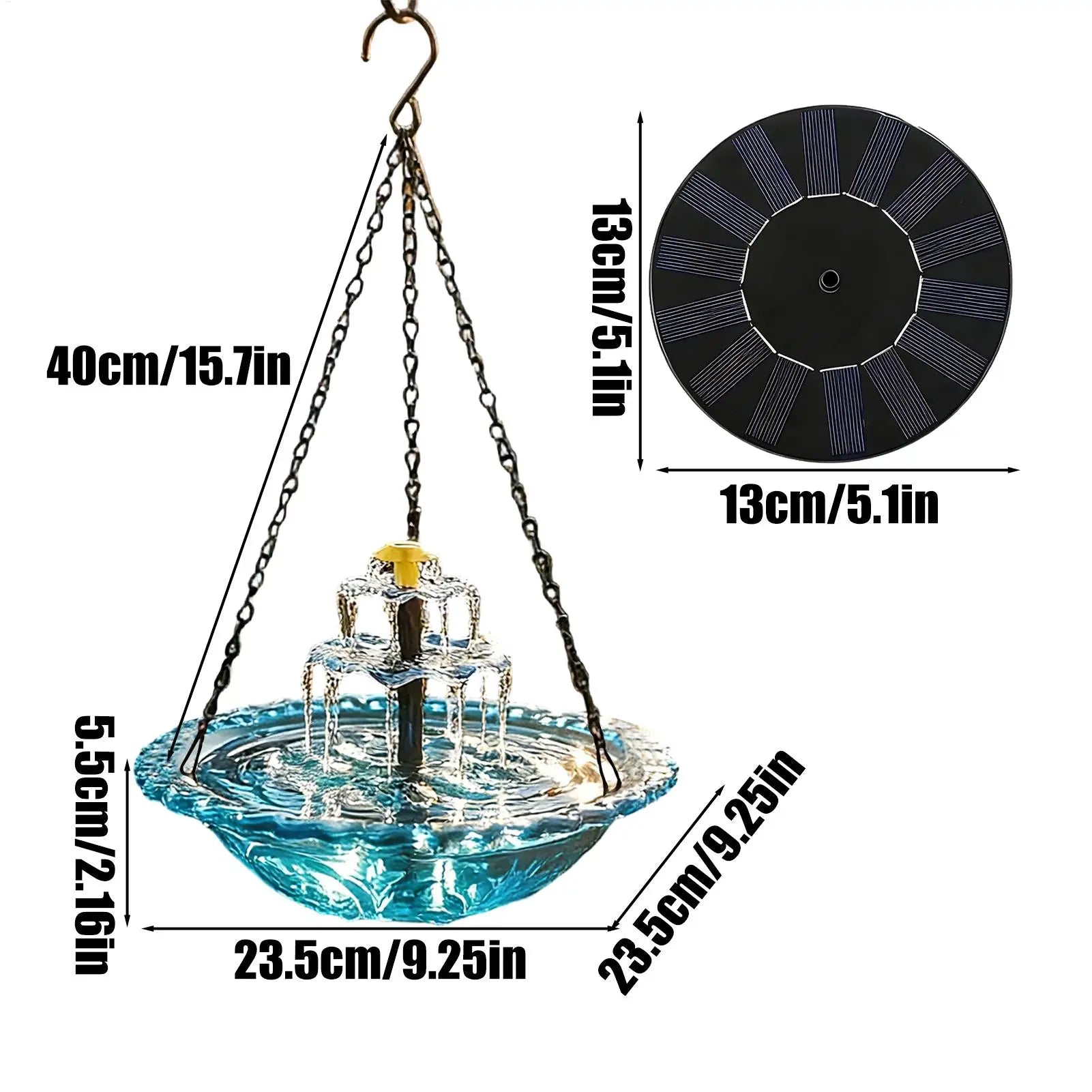 Solar Bird Bath Fountains Decorative with Pump Sprinkler Solar Powered Bird Bath Fountain for Outdoor Garden Yard Patio Porch Oasis Select