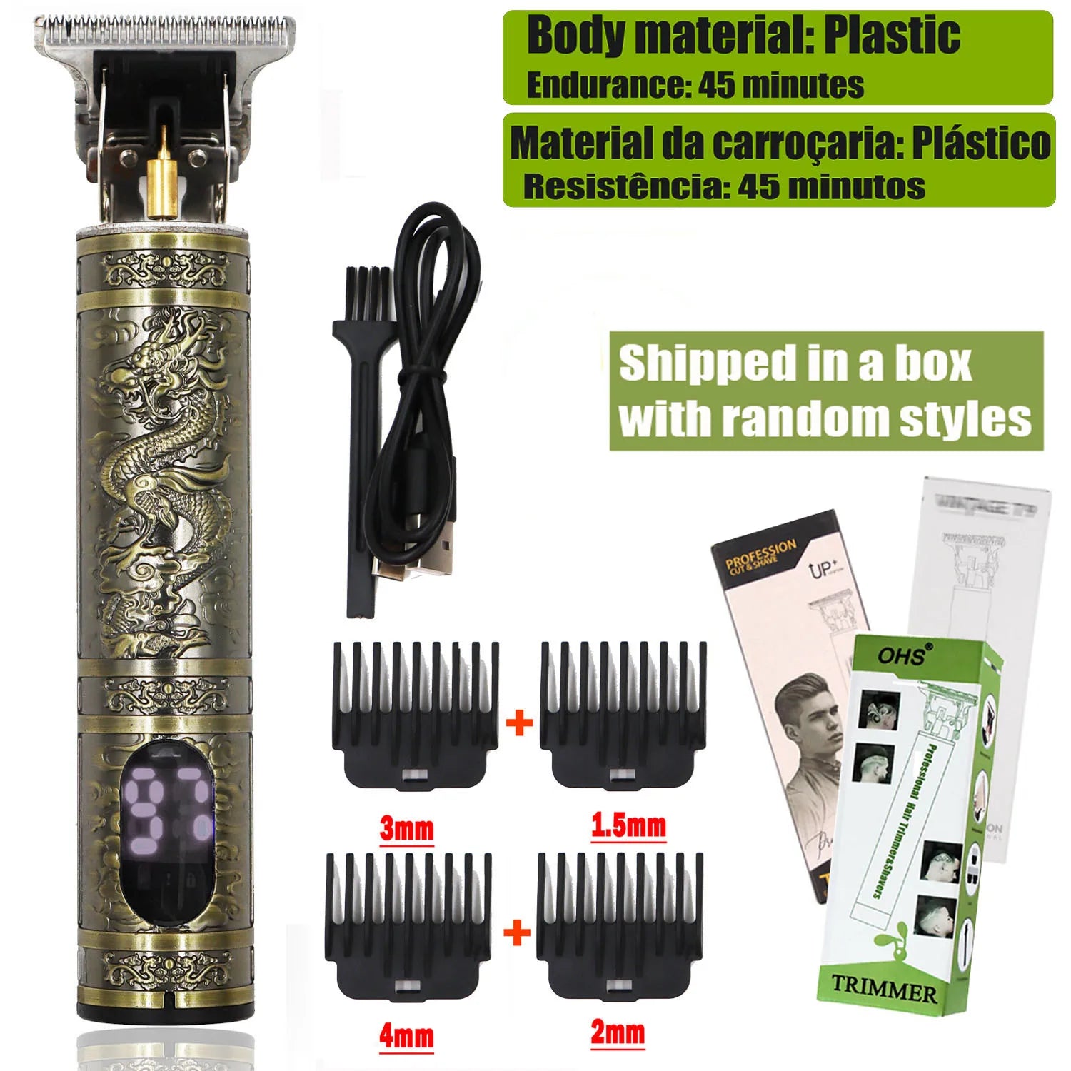 T9 Hair Clipper Repair Beard Shaving Body Hair Trimmer Clippers Electric Machine Men Haircut Machine 0mm Barber Shaver Oasis Select OHS XL1 DRAGON