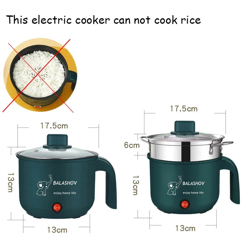 Mini Electric Non-Stick Cooker for 1-2 People Single/Dual Hot Pot Steamer Multifunctional Kitchen Home Appliance Oasis Select