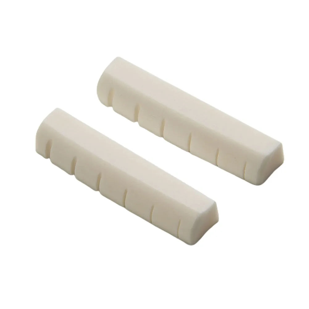 2 Sets 4 Pcs 6 String Acoustic Guitar Bone Bridge Saddle 72mm And Nut 43mm Cow Bone Nut Top Folk Pillow Folk Bottom Pillow Oasis Select
