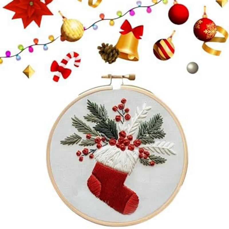 WISH Non-Finished Christmas Series, Cross-Stitch Bag, Embroidery Bag For Beginners, DIY Decoration Home Room. Oasis Select