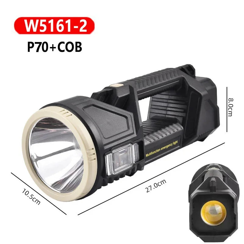POCKETMAN XHP70 Solar LED Searchlight – USB Rechargeable Lantern