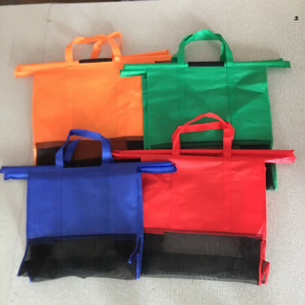 4pcs Reutiliza Bolsas De Compras De Comestibles De Colores Para Compras En Supermercados Y Almacenamiento En El Hogar Oasis Select MULTI