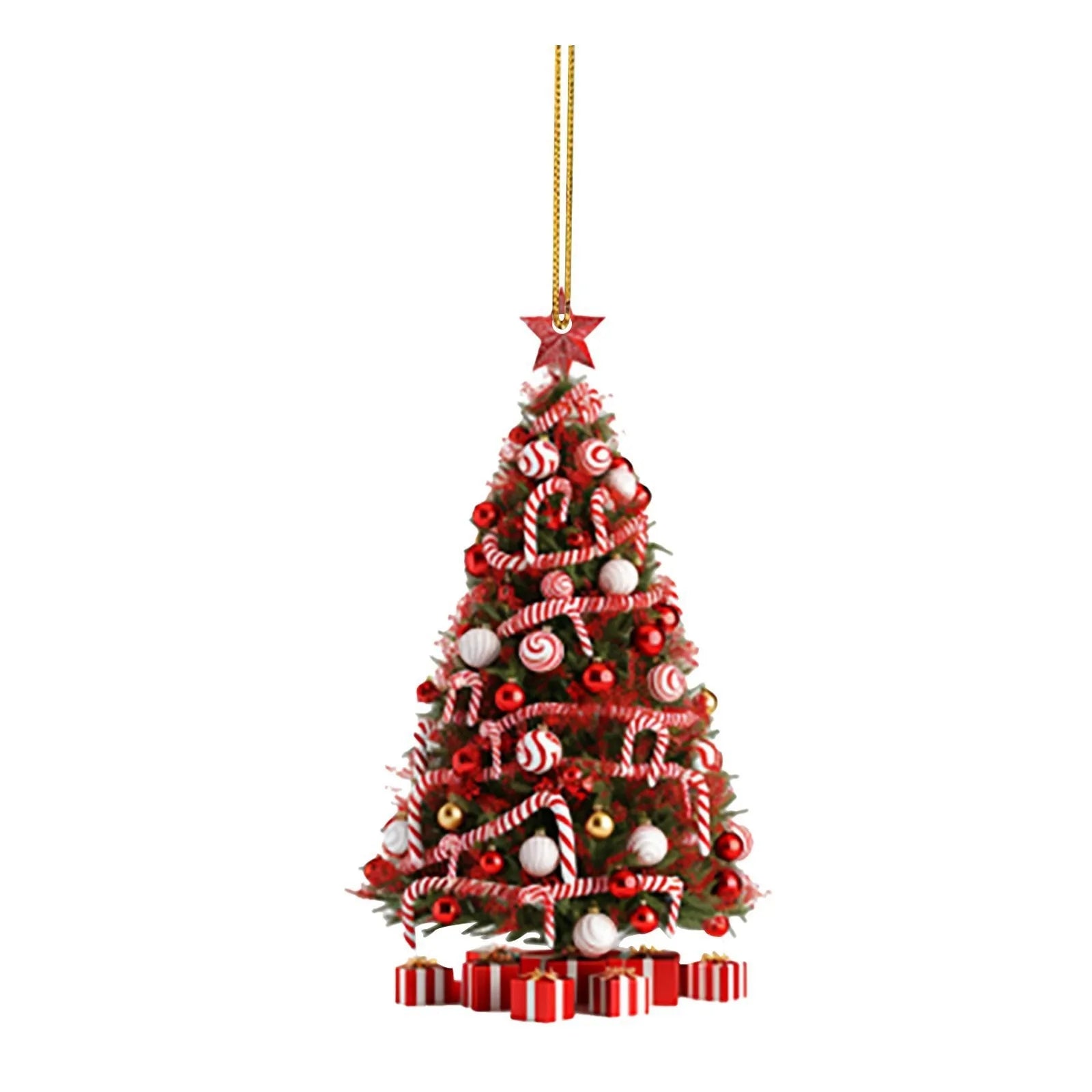 2D Acrylic Christmas Tree Ornament Pendant | 2025 Xmas Decor