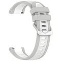 20mm Quick Release Silicone Band for Garmin Forerunner & Vivoactive Silicone Watch Band Oasis Select White Grey 20MM