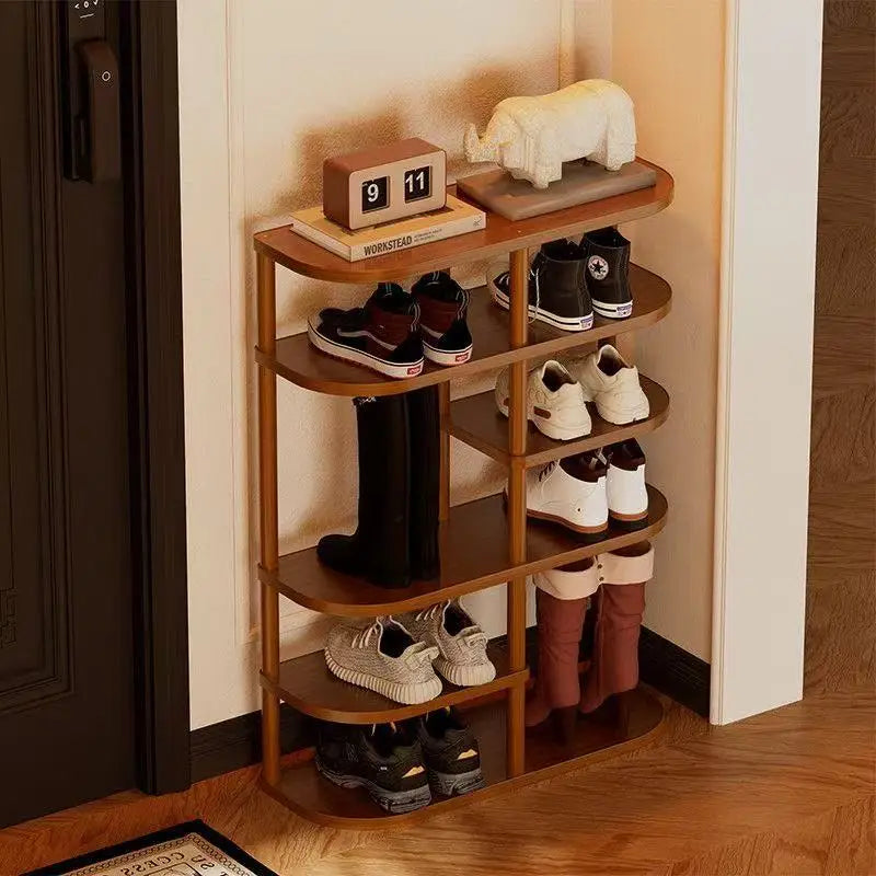 Simple shoe rack household door shoe cabinet multi-layer small narrow home shelf storage entrance bedroom living room dormitory Oasis Select
