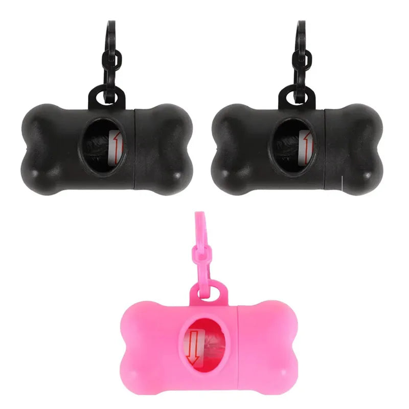 1/3pc Bone Shaped Bag Dispenser Disposable Pet Dog Waste Bag Holder Plastic Garbage Bag Case Carrier Disposal Poop Bag Dispenser Oasis Select Mix-3pcs 4