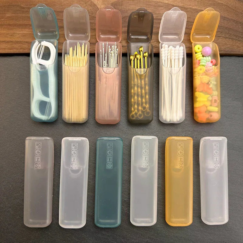 Mini Toothpick Storage Boxes Toothpick Holder With Lid Home Kitchen Dining Table Hotel Restaurant Portable Small Toothpick Case Oasis Select