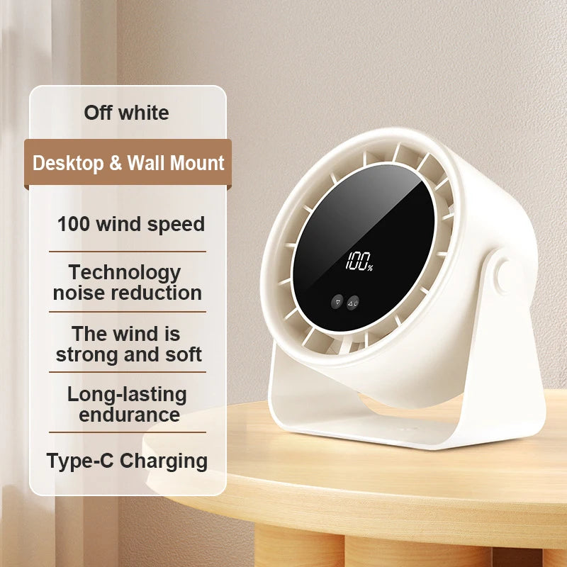 URGGU 100-Speed Turbine Fan – Desktop & Wall Mount, Remote