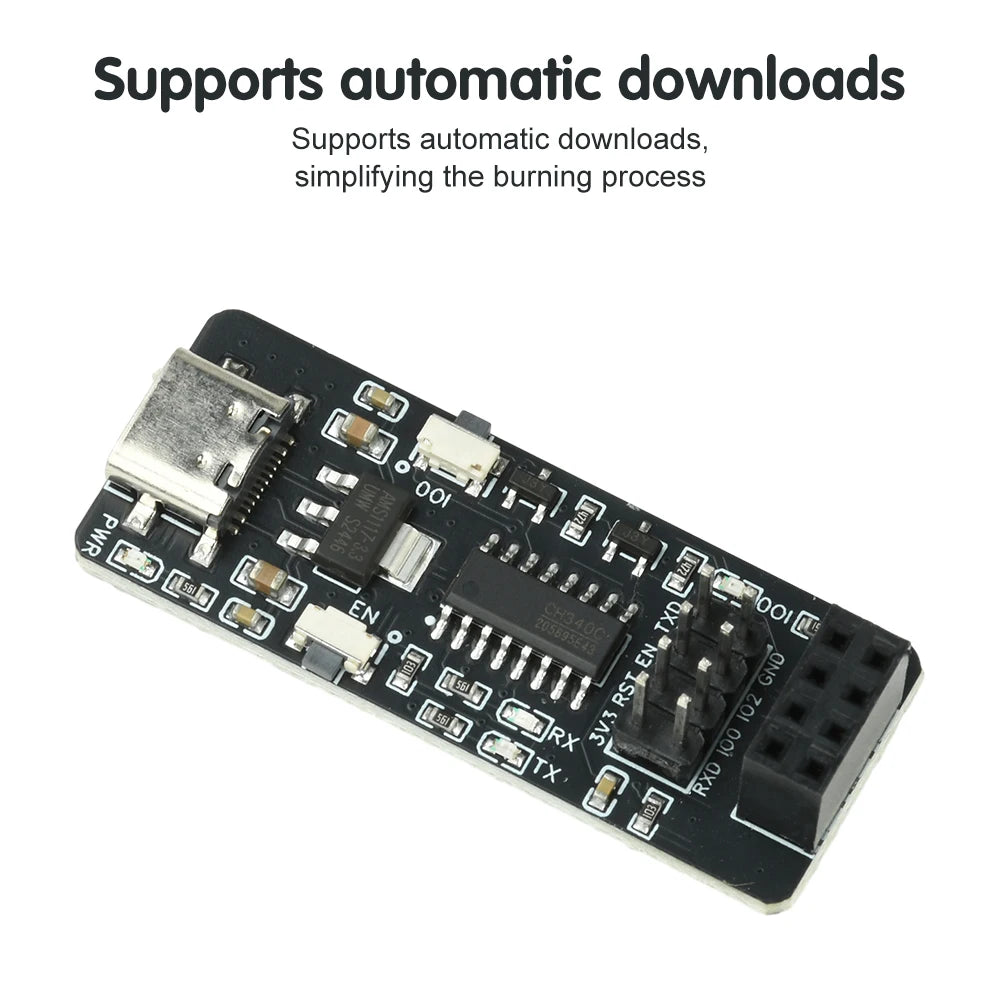 ESP-01/01S Wireless Transparent Transmission Module ESP8266 Serial to WiFi Adapter Module USB Converter Adapter Type-C Interface Oasis Select