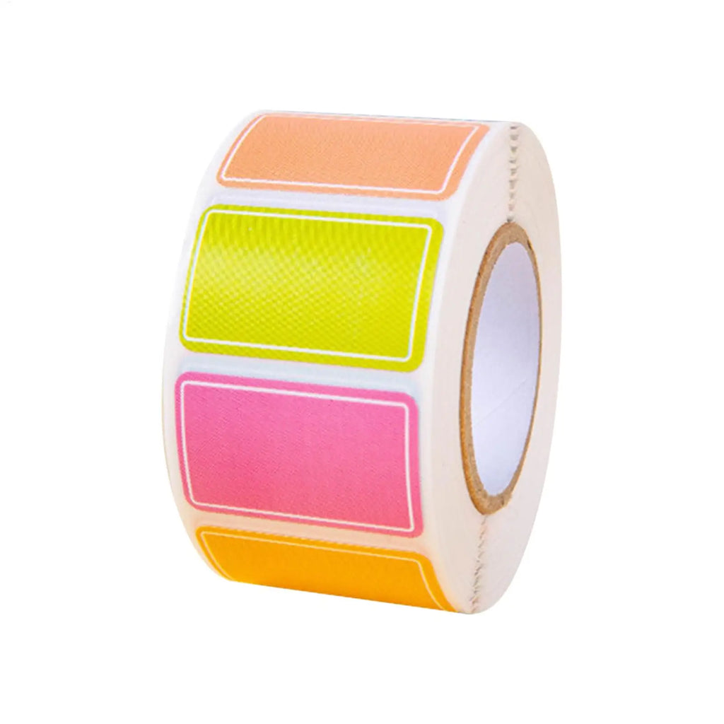 500Pcs Colored Labels Stickers Self-adhesive Paper Waterproof Label Stickers Handwritten Name Stickers Date and Food Labels Oasis Select