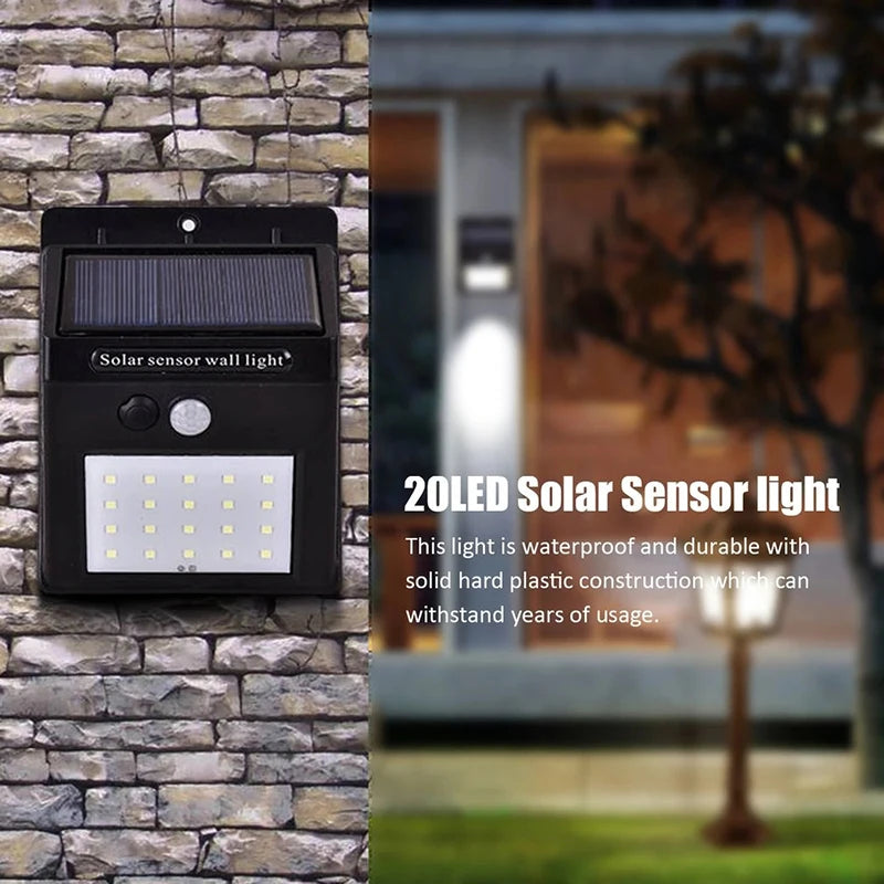 Hot Sale 20~30 LED Solar Light Wireless Sensor Waterproof Solar Wall Lamp Outdoor Motion Garden Decoration Spotlights Oasis Select