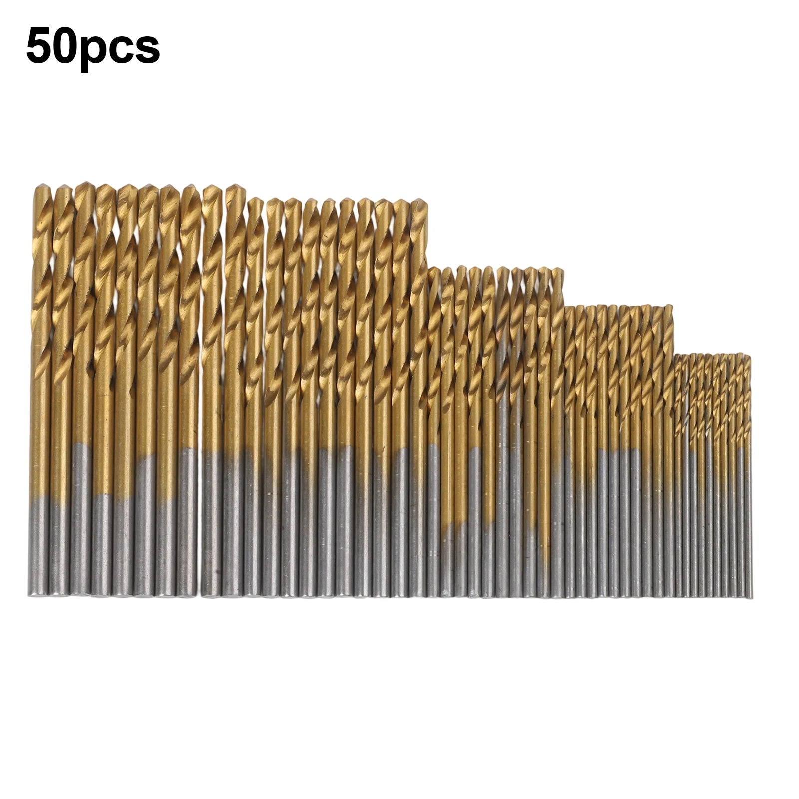 50pc Titanium HSS Twist Drill Bit Set 1–3mm | Metal & Wood HSS Twist Drill Set Oasis Select 50pcs