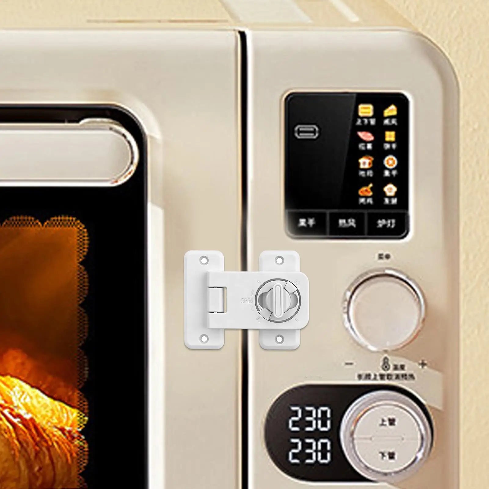 Keyless Adhesive Fridge Door Lock Child Proof Latch Refrigerator Oven Lock for Home Kitchen Cabinet Drawer Family Kids Safety Oasis Select