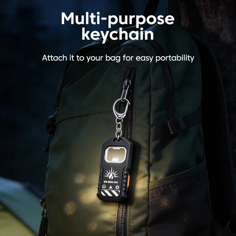 Mini COB Keychain Flashlight – USB-C Rechargeable Pocket Lantern