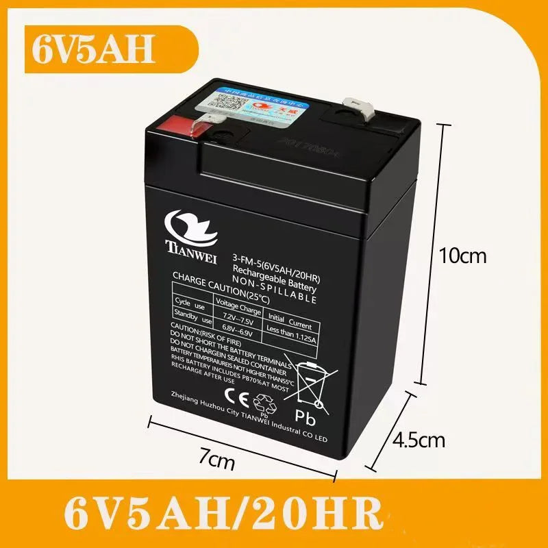 Hot 6V-12V Rechargeable Battery For Children's Electric Vehicles Toy Cars Motorcycles Baby Strollers Battery 5Ah 7Ah 8Ah 12Ah Oasis Select 6V 5Ah Battery