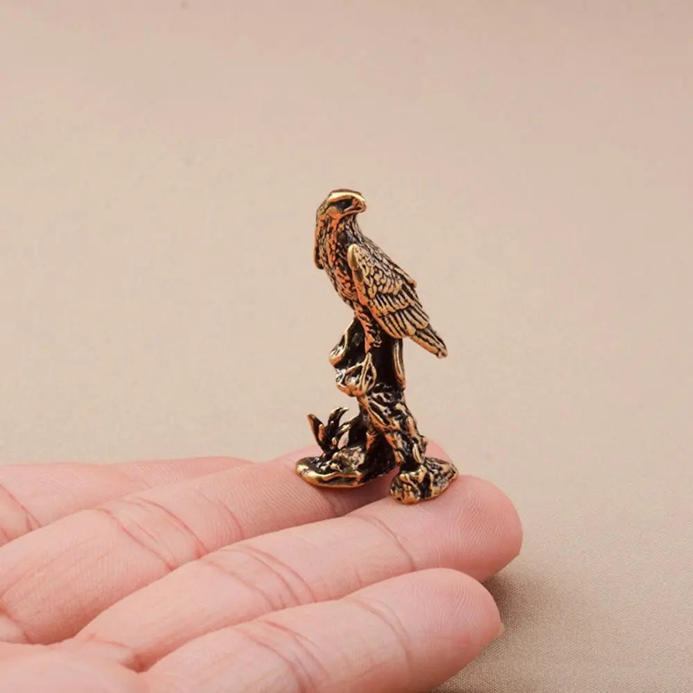 Copper Eagle Bird Figurine | Feng Shui Desk Ornament Statue