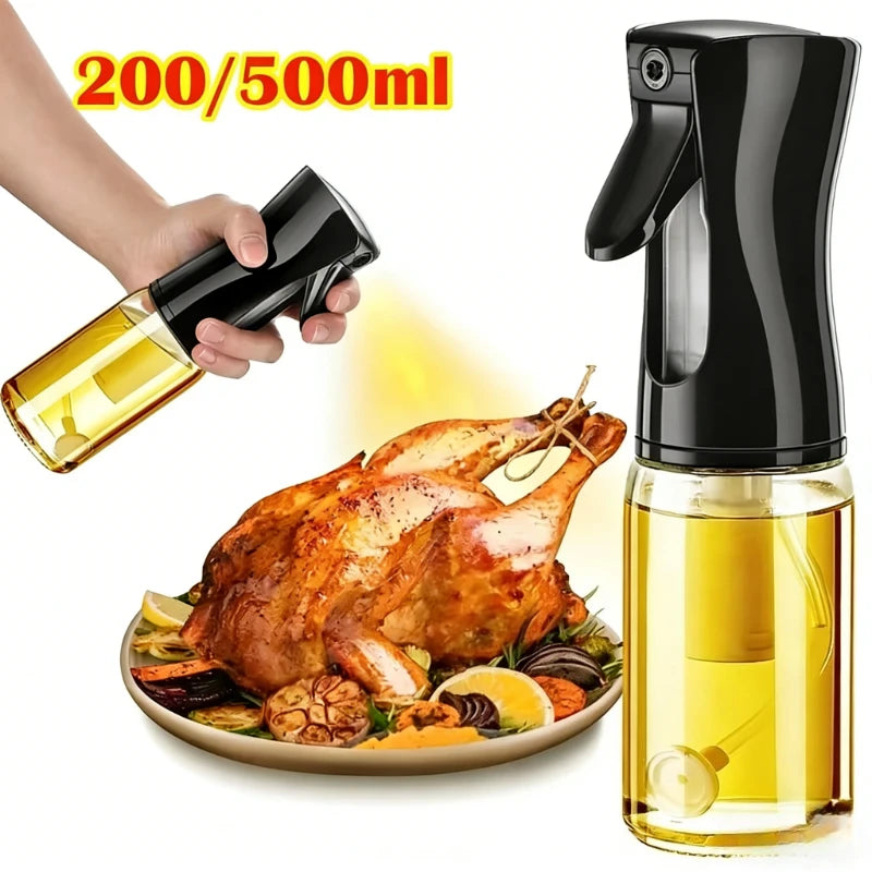 1Pc 200/500 ML Oil Spray Pot Kitchen Household Edible Olive Oil Spray Bottle Atomized Misty Oil Tank Air Fryer Spray Bottle Oasis Select