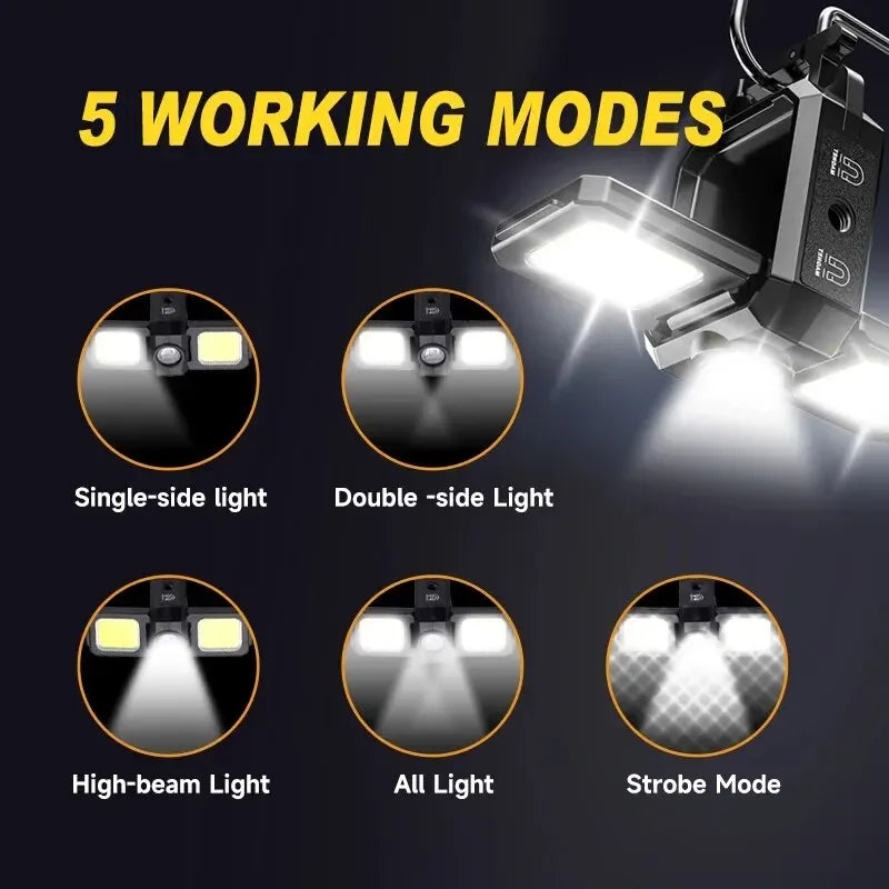 ESMARTER COB Keychain Work Light | 800 Lumen 5-Mode Rechargeable