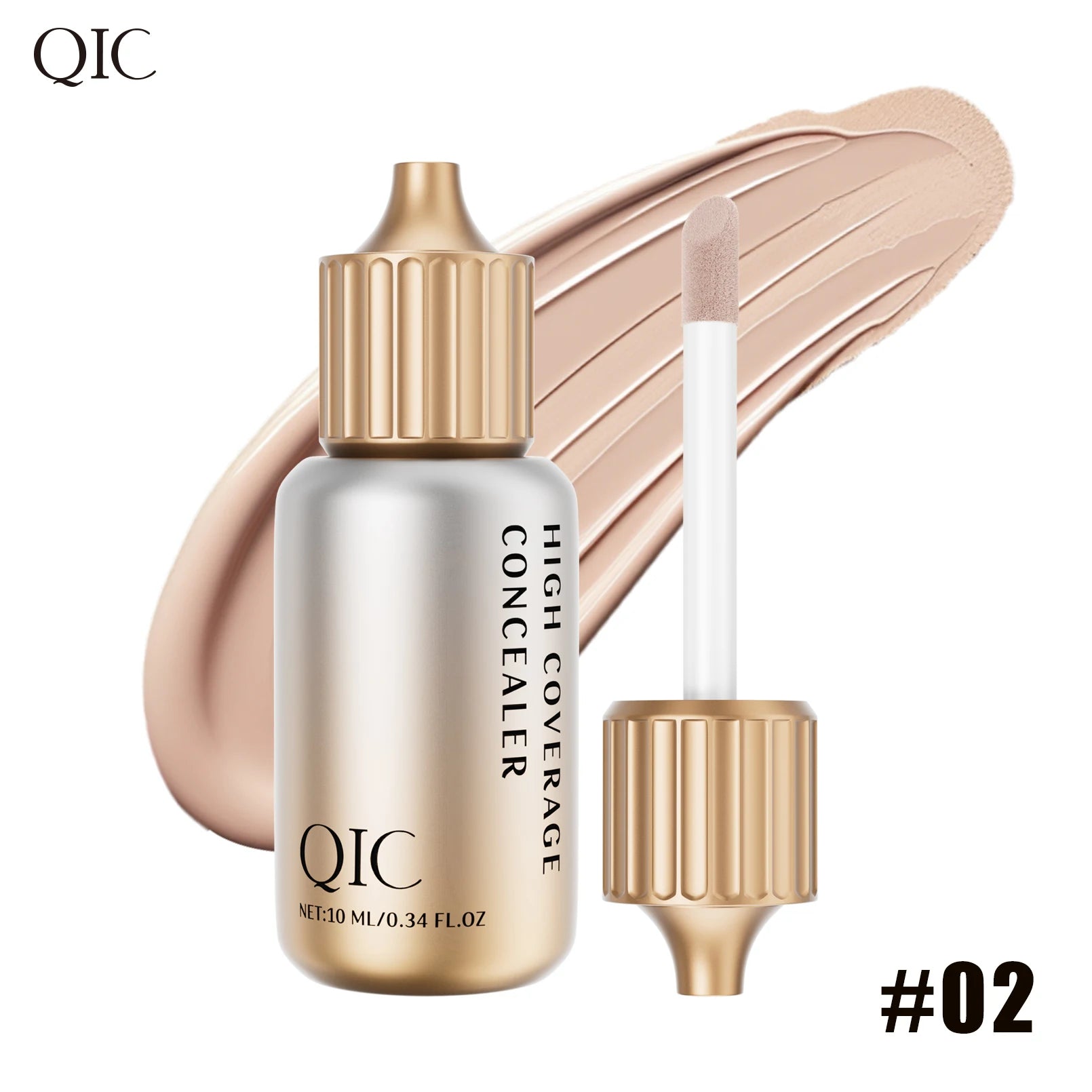 QIC Liquid Concealer – Full Coverage, Matte & Waterproof