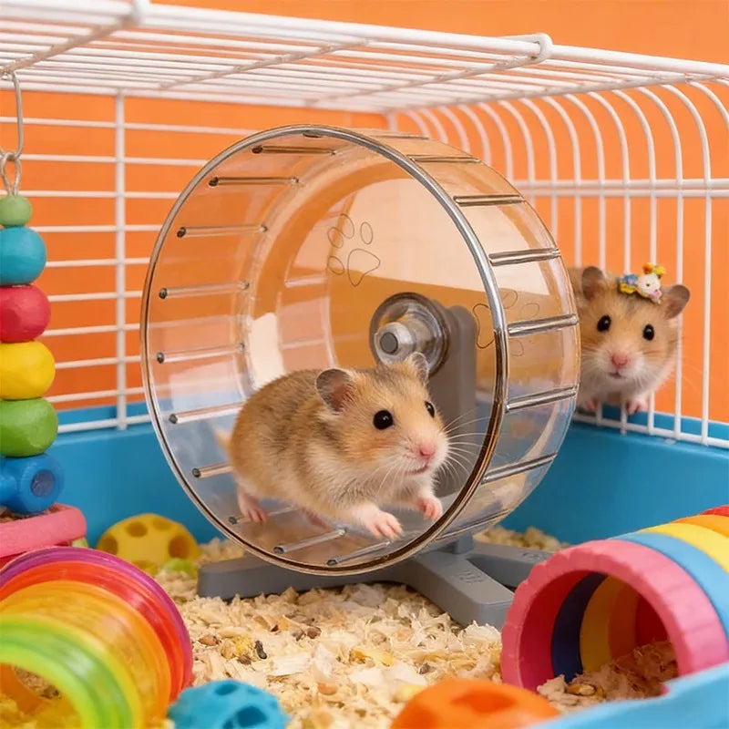 Hamster Exercise Wheel with Stand Large Running Wheel for Syrian Hamsters & Gerbils Pet Toy Cage Accessory Oasis Select