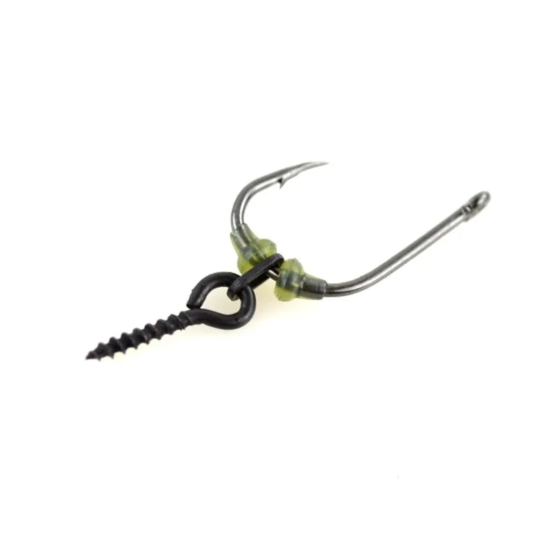 Hirisi 50pcs/Pack Rubber Fishing Rigs Fish Hook Stopper Terminal Tackle Accessories Carp Fishing Positioning Bead Buffer Beans Oasis Select