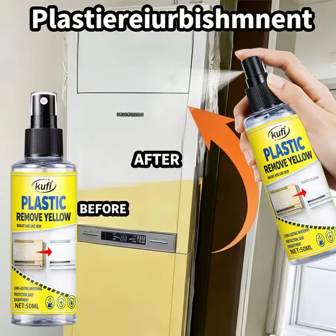Plastic Yellowing Remover Spray - Fast-Acting Brightening Solution, Restores Faded Plastic on AC Units, Appliances & Auto Trim Oasis Select Default Title