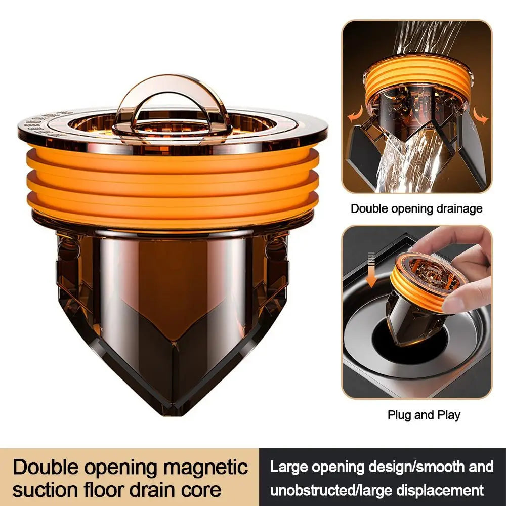 Backflow Preventer Shower Floor Drain Anti-odor Universal Fast Drainage Floor Drain Dectable Double opening Sink Strainer Oasis Select